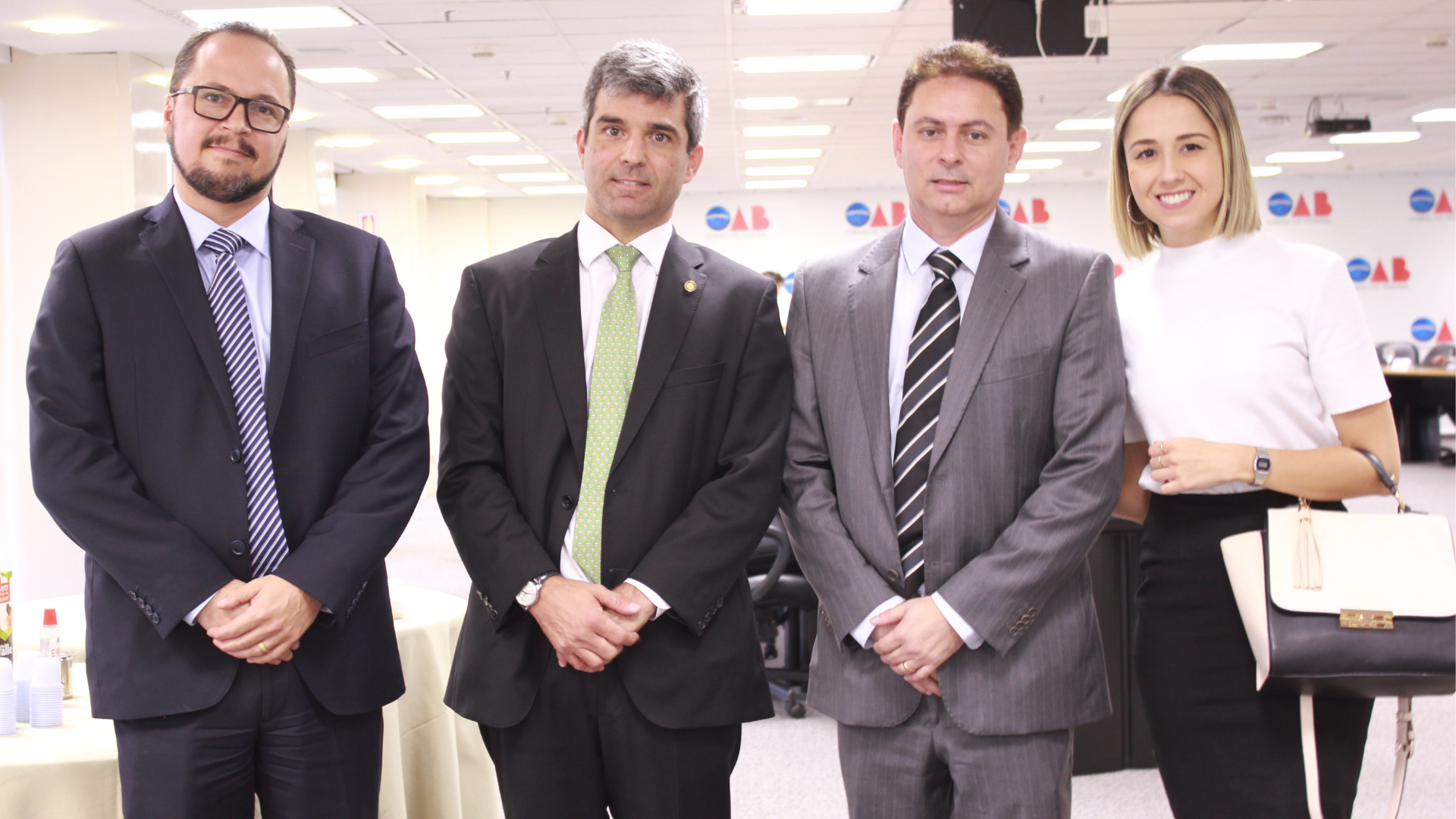 Diretor de prerrogativas profissionais da Auditar, André Villanova; Dr. Juliano Costa Couto; Presidente da Auditar, Wederson Moreira e Dra. Carolina Dias
